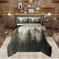 thumbnail image 1 of Feelyou Jungle Landscaple Queen Comforter Set, Rustic Pine Tree Bedding Sets, Farmhouse Botanical Reversible Bedding Comforter Set, Breathable Home Decor,3 Pieces, 1 of 8
