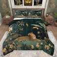 thumbnail image 1 of Feelyou Jungle Leopard Animal Queen Comforter Set, Wildlife Cheetah Lover Bedding Sets, Rustic Leaf Flower Reversible Bedding Comforter Set, Super Cozy Room Decor, 3 Pieces, 1 of 8