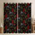 thumbnail image 1 of Feelyou Jungle Mushroom Kids Curtains Pack of 2 (42x84 Each), Rustic Leaves Plant Curtains Blackout, Cartoon Botanical Theme Bedroom Curtains, Blackout Curtains Bedroom Decor, 1 of 6