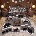 thumbnail image 1 of Feelyou Jungle Wildlife Teens Queen Comforter Set, Rustic Bear Deer Bedding Sets, Farmhouse Hunting Theme Reversible Bedding Comforter Set, Luxury Bedroom Decor, 3 Pieces, 1 of 8