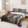 thumbnail image 1 of Feelyou Jungle Wolf Animal Queen Sheet Sets, Tree Plant Botancial Bed Set, 4pcs, 1 of 7