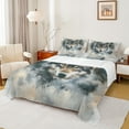 thumbnail image 1 of Feelyou Jungle Wolf Wildlife Bed Sheets, Western Farmhouse Lake King Sheets, 3D Rustic Animal Sheet Set, Luxury Bedroom Decor, 4 Pieces, 1 of 7