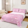 thumbnail image 1 of Feelyou Kawaii Ballet Girl Full Size Sheets, Pink Princess Bowknot Bed Sheets, Pink Romantic Rose Sheet Sets, Super Cozy Room Decor, 4-Piece, 1 of 7