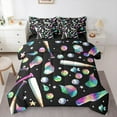 thumbnail image 1 of Feelyou Kawaii Baseball Print Bedding Comforter Set 7-Piece, Cartoon Stars Seashell Fish King Bedding Sets, Cute Cartoon Reversible Bed Sheets, Super Cozy Room Decor, 1 of 7