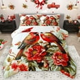 thumbnail image 1 of Feelyou Kawaii Bird Animal Bedding Comforter Set for Teens, Merry Christmas Twin Comforter Sets, Flower Plant Botanical Reversible Bedding Set, Microfiber Bedroom Decor, 2pcs, 1 of 8