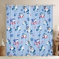 thumbnail image 1 of Feelyou Kawaii Blue Shark Black Out Curtains for Kid, Cute Cartoon Sealife Curtains Pack of 2 (42x63 Each), Ocean Rudder Starfish Bedroom Curtains, Blackout Curtains Room Decor, 1 of 6
