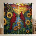 thumbnail image 1 of Feelyou Kawaii Boho Bird Black Out Curtains, Jungle Sunflower Plant Curtains Pack of 2 (42x63 Each), Teens Boys Girls Kids Bedroom Curtains, Black Out Curtains Decor, 1 of 6