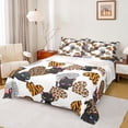 thumbnail image 1 of Feelyou Kawaii Bowknot Cat Queen Sheet Sets for Kid, Fashion Love Heart Flat Sheet, Cheetah Leopard Print Queen Fitted Sheet, Ultra Soft Bedroom Decor, 4-Piece, 1 of 7