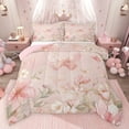 thumbnail image 1 of Feelyou Kawaii Butterfly Teens Bedding Comforter Set, Pink Spring Flower Floral Twin Comforter Sets, Fairy Tale Princess Reversible Bedding Set, Super Cozy Room Decor, 2-Piece, 1 of 9