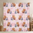 thumbnail image 1 of Feelyou Kawaii Capibara Animal Blackout Curtains Set of 2 (52x84 Each), Cute Ramen Axolotl Window Curtains, 1 of 6