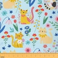 thumbnail image 1 of Feelyou Kawaii Cartoon Animal Fabric by the Yard 5 Yards, Yellow Cat Kitten Home Decor Fabric by the Yard, Floral Flower Sewing Fabric, Super Cozy Room Decor, 1 of 6
