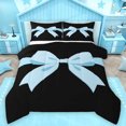 thumbnail image 1 of Feelyou Kawaii Cartoon Bow Full Size Comforter Sets for Kids, Blue Princess Bowknot Bedding Comforter Set, Fairy Tale Style Reversible Bedding Sets, Breathable Home Decor, 3-Piece, 1 of 8