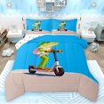 thumbnail image 1 of Feelyou Kawaii Cartoon Frog Bedding Comforter Set, Fashion Animal Lover Twin Comforter Sets, Teens Kids Boys Girls Reversible Bedding Set, Breathable Home Decor, 2pcs, 1 of 8