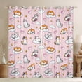 thumbnail image 1 of Feelyou Kawaii Cat Animal Black Out Curtains, Cute Cartoon Curtains Pack of 2 (42x63 Each), 1 of 6