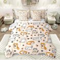 thumbnail image 1 of Feelyou Kawaii Cat Animal Twin Bedding Sets 7-Piece, Boy Girl Bedding Comforter Set, 1 of 8