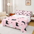 thumbnail image 1 of Feelyou Kawaii Cat Kitten Full Size Sheets for Kids, Cartoon Animal Lover Bed Sheets, Girly Pink Cartoon Sheet Sets, Ultra Soft Bedroom Decor, 4-Piece, 1 of 7