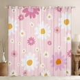 thumbnail image 1 of Feelyou Kawaii Daisy Flower Black Out Curtains for Kids, Cute Daisy Print Curtains Pack of 2 (42x63 Each), Cartoon Floral Theme Bedroom Curtains, Window Curtains Home Decor, 1 of 7