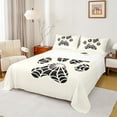 thumbnail image 1 of Feelyou Kawaii Dog Paw Bed Sheets for Chilc, Spider Web Print King Sheets, Cute Cartoon Halloween Sheet Set, Breathable Home Decor, 4-Piece, 1 of 7