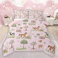 thumbnail image 1 of Feelyou Kawaii Farm Donkey Bedding Comforter Set, Farmhouse Animal Twin Comforter Sets, Girly Pink Cartoon Reversible Bedding Set, Ultra Soft Bedroom Decor, 2pcs, 1 of 8