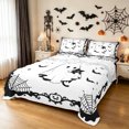 thumbnail image 1 of Feelyou Kawaii Ghost Black Cat King Sheets, Halloween Bat Spider Bedding, 4-Piece, 1 Flat Sheet, 1 Fitted Sheet and 2 Pillowcases, 1 of 5