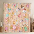 thumbnail image 1 of Feelyou Kawaii Gingerbread Man Black Out Curtains, Christmas Dessert House Curtains Pack of 2 (42x63 Each), Teens Kids Boys Girls Bedroom Curtains, Curtains and Drapes Room Decor, 1 of 6