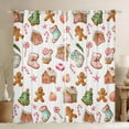 thumbnail image 1 of Feelyou Kawaii Gingerbread Man Curtains Pack of 2 (42x84 Each), Cartoon Xmas Tree Cabin Curtains Blackout, Merry Christmas Bedroom Curtains, Blackout Curtains Bedroom Decor, 1 of 6
