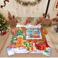 thumbnail image 1 of Feelyou Kawaii Gingerbread Man Twin Bedding Sets 7-Piece, Christmas Gifts Bedding Comforter Set, Xmas Tree Snowflake Reversible Sheet Sets, Microfiber Bedroom Decor, 1 of 7