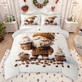 thumbnail image 1 of Feelyou Kawaii Gnome Kids Queen Comforter Set, Winter Coffee Lover Bedding Sets, Cute Santa Claus Reversible Bedding Comforter Set, Microfiber Bedroom Decor, 3pcs, 1 of 8