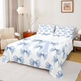 thumbnail image 1 of Feelyou Kawaii Monogrammed A Queen Sheet Sets for Teens, Fashion Bowknot Ribbon Flat Sheet, Cute Princess Style Queen Fitted Sheet, Microfiber Bedroom Decor, 4pcs, 1 of 7