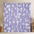 thumbnail image 1 of Feelyou Kawaii Mushroom Kids Blackout Curtains Set of 2 (52x84 Each), Jungle Plant Botanical Window Curtains, Dreamy Purple Cartoon Curtains and Drapes, Blackout Curtains Room Decor, 1 of 6