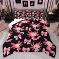thumbnail image 1 of Feelyou Kawaii Pink Axolotl Full Size Comforter Sets for Girl, Cartoon Princess Bowknot Bedding Comforter Set, Funny Animal Reversible Bedding Sets, Ultra Soft Bedroom Decor, 3-Piece, 1 of 8