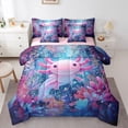 thumbnail image 1 of Feelyou Kawaii Pink Axolotl Twin Bedding Sets 7-Piece, Coral Sealife Bedding Comforter Set, 1 of 8