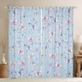 thumbnail image 1 of Feelyou Kawaii Pink Butterfly Blackout Curtains Set of 2 (52x84 Each) for Kids, Cherry Blossoms Floral Window Curtains, Fairy Tale Style Curtains and Drapes, Window Curtains Bedroom Decor, 1 of 6