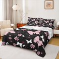 thumbnail image 1 of Feelyou Kawaii Pink Butterfly Full Size Sheets for Teen, Cartoon Cherry Blossoms Bed Sheets, Tribal Mandala Style Sheet Sets, Luxury Bedroom Decor, 4pcs, 1 of 7