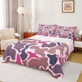 thumbnail image 1 of Feelyou Kawaii Pink Camouflage Queen Sheet Sets, Camo Abstract Ombre Flat Sheet, Vintage Fashion Style Queen Fitted Sheet, Lightweight Room Decor, 4pcs, 1 of 7