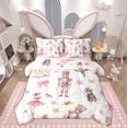 thumbnail image 1 of Feelyou Kawaii Pink Nutcracker Bedding Comforter Set 7 Pieces, Christmas Princess Bowknot Full Bedding Set, Teen Kid Child Reversible Fitted Sheet Flat Sheet, Lightweight Room Decor, 1 of 7