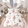 thumbnail image 1 of Feelyou Kawaii Pink Nutcracker Twin Bedding Sets 7-Piece, Christmas Princess Bowknot Bedding Comforter Set, Teen Kid Child Reversible Sheet Sets, Lightweight Room Decor, 1 of 7