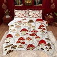 thumbnail image 1 of Feelyou Kawaii Red Mushroom Full Size Comforter Sets, Cartoon Botanical Plant Bedding Comforter Set, Teens Kids Boys Girls Reversible Bedding Sets, Microfiber Bedroom Decor, 3pcs, 1 of 8
