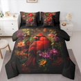 thumbnail image 1 of Feelyou Kawaii Robin Bird Bedding Comforter Set 7-Piece for Teen, Dreamy Groovy Flower King Bedding Sets, Rustic Farmhouse Animal Reversible Bed Sheets, Ultra Soft Home Decor, 1 of 7
