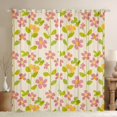 thumbnail image 1 of Feelyou Kawaii Rustic Flower Curtains Pack of 2 (42x84 Each) for Kids, Cherry Blossoms Curtains Blackout, Cartoon Floral Botanical Bedroom Curtains, Blackout Curtains Bedroom Decor, 1 of 6