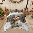 thumbnail image 1 of Feelyou Kawaii Snowman 01, Winter Snowflake Twin Comforter Sets, Christmas Holiday Reversible Bedding Set, Breathable Home Decor,2 Pieces, 1 of 8