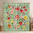 thumbnail image 1 of Feelyou Kawaii Spring Floral Curtains Pack of 2 (42x84 Each), Rustic Vibrant Flower Curtains Blackout, Farmhouse Botanical Plant Bedroom Curtains, Black Out Curtains Decor, 1 of 6