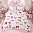 thumbnail image 1 of Feelyou Kid Butterfly Knot Bow Twin Comforter Sets, Kawaii Cartoon Bedding Set, 2pcs, 1 of 8