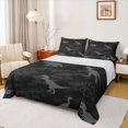 thumbnail image 1 of Feelyou Kid Cartoon Dinosaur Queen Sheet Sets, Black Camo Abstract Bed Set, 4 Pieces, 1 of 7