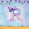 thumbnail image 1 of Feelyou Kids Cartoon Butterfly Fabric by the Yard 2 Yards, Initial Letter R Sewing Fabric, Kawaii Princess Home Decor Fabric by the Yard, Microfiber Bedroom Decor, 1 of 6
