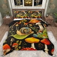 thumbnail image 1 of Feelyou Kids Cartoon Snail Full Size Comforter Sets, Jungle Hippie Mushroom Bedding Comforter Set, Boho Plant Botanical Reversible Bedding Sets, Lightweight Room Decor, 3 Pieces, 1 of 8