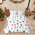 thumbnail image 1 of Feelyou Kids Christmas Festival Twin Bedding Sets 7-Piece, Cartoon Xmas Tree Bedding Comforter Set, Winter Snowflake Reversible Sheet Sets, Breathable Home Decor, 1 of 7