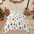 thumbnail image 1 of Feelyou Kids Christmas Full Size Comforter Sets, Cartoon Xmas Tree Bedding Comforter Set, Cartoon Snowflake Print Reversible Bedding Sets, Ultra Soft Home Decor, 3pcs, 1 of 8