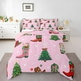 thumbnail image 1 of Feelyou Kids Christmas Tree Queen Comforter Set, Western Cowgirl Boot Bedding Sets, Cartoon Snowflake Print Reversible Bedding Comforter Set, Ultra Soft Home Decor, 3 Pieces, 1 of 8