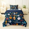 thumbnail image 1 of Feelyou Kids Football Twin Comforter Sets, Rugby Sport Bedding Set, 2pcs, 1 of 7